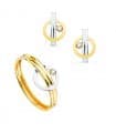 Set Prima Comunione Oro giallo e bianco 18kt tondo