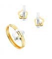 Set Prima Comunione oro bianco e giallo 18kt Fiore