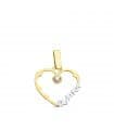 Ciondolo cuore oro 18kt bicolore AMOR