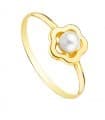 Anello bambina Comunione Candela oro 18kt Fiore