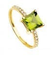 Anello Minerale oro giallo 18kt peridoto