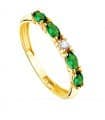 Anello Marquise oro giallo 18kt Verde