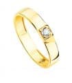 Anello in oro giallo 18kt Flat Zirconia