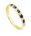 Anello oro 18kt Romina Veretta blu e zirconi