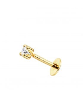 Piercing Stud Garrita Oro Amarillo 18K