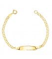 Bracciale targhetta Bambini oro giallo 18kt 13,5 cm