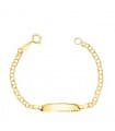 Bracciale Targhetta Bimbi oro giallo 18kt Doppia maglia 11,5 cm