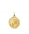 Medaglia Madonna di Lourdes Oro giallo 18kt 18mm