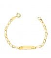 Bracciale bimbi con targhetta Oro giallo 18kt Cheval 12 cm