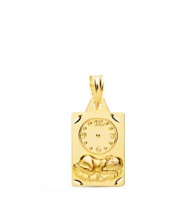 Medalla niño y reloj rectangular oro 18ktes