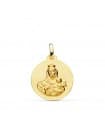 Medaglia Madonna del Carmine Oro 18kt 18mm satinata