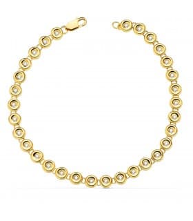 Pulsera Riviere Diamantes Oro Amarillo 18K chatones