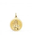 Medaglia San Cristoforo oro 18kt 18mm lucido