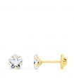 Orecchini a bambina oro 18Kt Millie Zircone 5mm