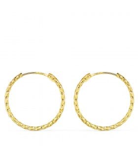 Aros Trenzados Tallados Oro 18K 15MM