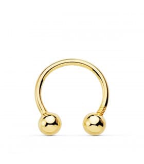 Piercing Septum Bolitas Oro 18K pendiente nariz oreja ombligo labio