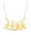 Collana personalizzata 2 bambini e 2 bambine Oro 18kt