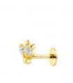 Orecchino piercing oro giallo 18Kt Marquise mini