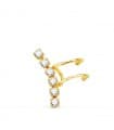 Ear cuff Barretta Zircone Oro giallo 18Kt