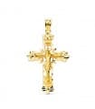 Croce filigrana Cristo oro giallo 18kt 36mm