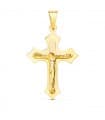 Croce Cristo in oro giallo 18 carati 32 mm