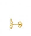 Piercing all'orecchio Oro giallo 18K Tre zirconi