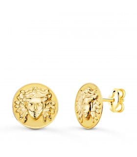 Pendientes de oro con medusa