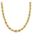 Collana maglia corda leggera oro giallo 18kt 60cm 6mm