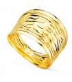 Anello Fascia larga da donna oro 18kt Onde