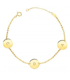 Pulsera personalizada Oro amarillo 18K Chapitas