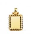 Plaque pendentif rectangulaire Or Jaune 18K 24 mm