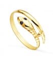 Anello oro giallo Serpente 18kt zaffiro