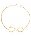 Bracciale infinito con due nomi oro 18kt