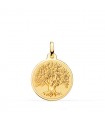 Medaglia Albero della Vita oro 18kt 18 mm lucida