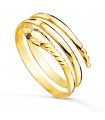 Anello serpente oro giallo Sonia 18 Kt Zaffiro