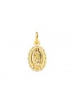 Medaglia 18Kt Madonna Guadalupe 12mm ovala intagliata