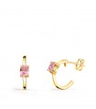 Orecchini a cerchio Paradise Glam Rose de France 18KT