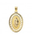 Guadalupe Messico Oro 18 K cornice ovalo 34 mm