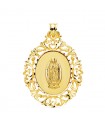 Medaglia cornice Vergine di Guadalupe 18Kt 39mm