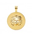 Medaglia Medusa lucida Oro 18Kt 25 mm