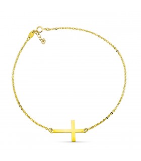 Pulsera Tobillera Oro 18K Cruz - coprar online tobilleras para mujer