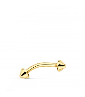 Piercing Ceja Banana Oro 18K Pincho