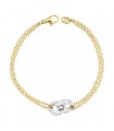 Bracciale oro bicolore Mamilia 18 Kt