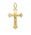 Croce diamantata oro 18 Kt Cristo 35 mm