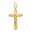 Cruz Calada con Cristo Oro Amarillo 18 K