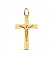 Croce Cristo a lastra rettangolare oro 18kt 29 mm