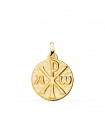 Medaglia Monogramma di Cristo oro 18K 18mm