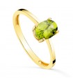 Anello solitario Fancy  Peridoto oro 18kt