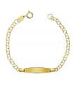 Bracciale targhetta per bimbi in oro 9Kt 11 cm