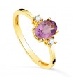 Anello ametista Glow Oro 18kt